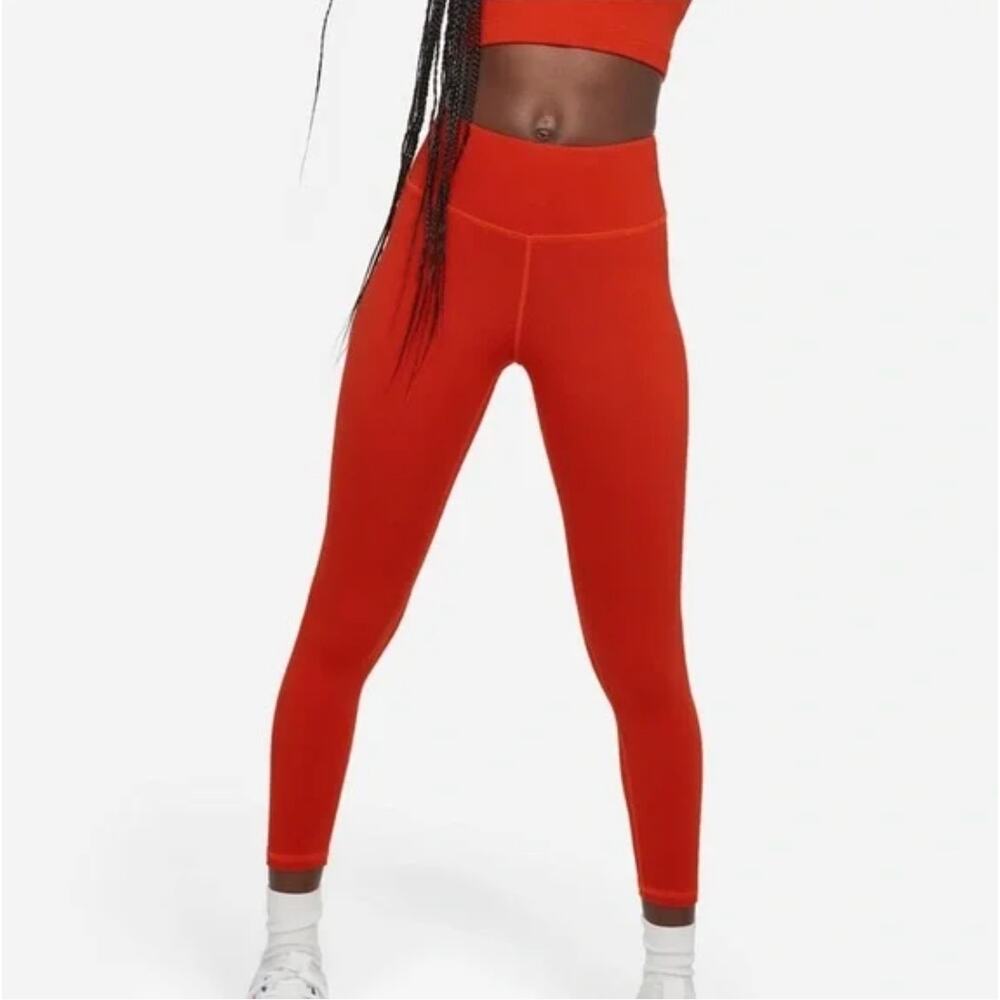 MATE THE LABEL Cherry Red Organic Stretch High Rise Leggings {3J21}